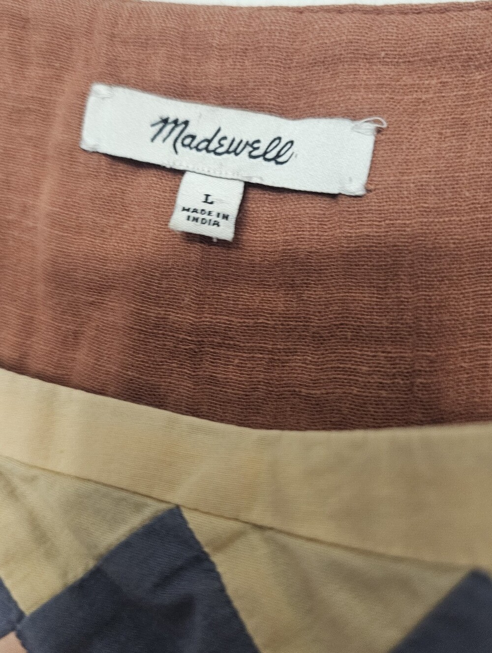 Madewell Patchwork Square-Neck Top is a boho-inspired, relaxed-fit blouse Size L - Picture 4 of 10